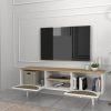 Comodă Tv Modern Fusion, 150 x 35 x 52.8 cm, Alb-Maro, UnicUtil, 9, unicutil.ro